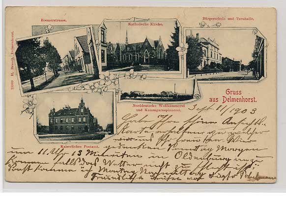 5wt2119 Delmenhorst gestempelt 1903