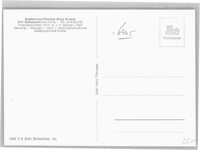 we97896 Rothemann Gasthof Pension Aloys Kramer *