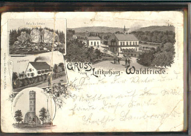 ws47860 Waldfriede Kurhaus Forsthaus Turm x 1894