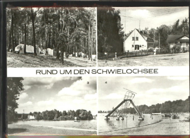 ww27678 Schwielochsee Zeltplatz Hafen Bad o 1960