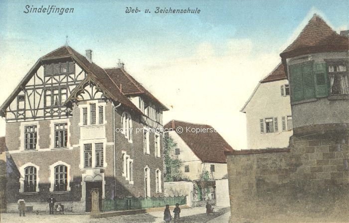 wx01404 Sindelfingen Webschule Zeichenschule o 1920