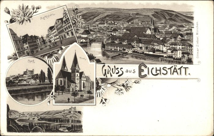 wx13148 Eichstaett Bayern Marktplatz  o 1900