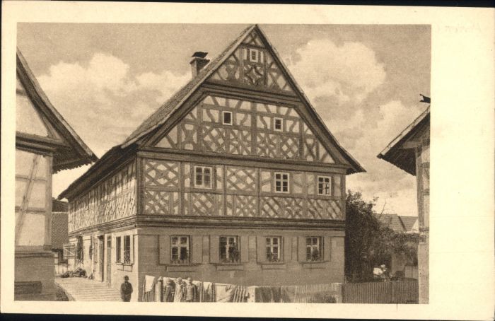 wx20848 Rossach Oberfranken Holzbaukunst *