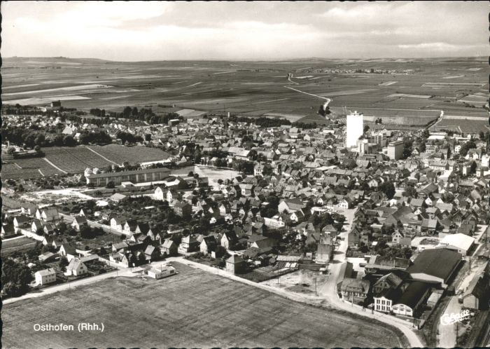 wx25097 Osthofen Rheinhessen Fliegeraufnahme *