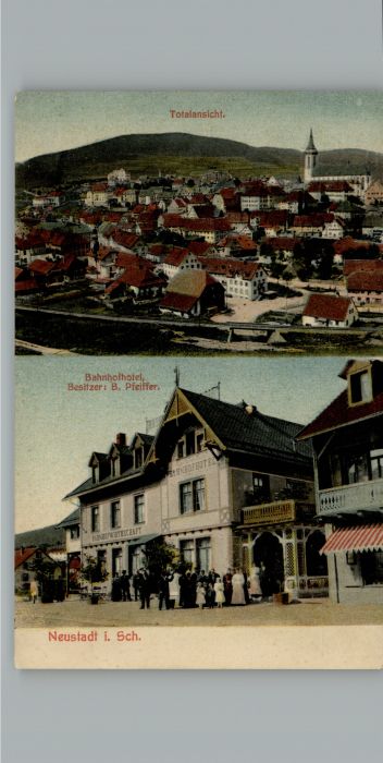 wx32200 Titisee-Neustadt Bahnhof Hotel  *