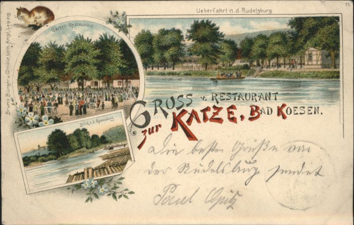 wx42927 Bad Koesen Restaurant Zur Katze Rudelsburg