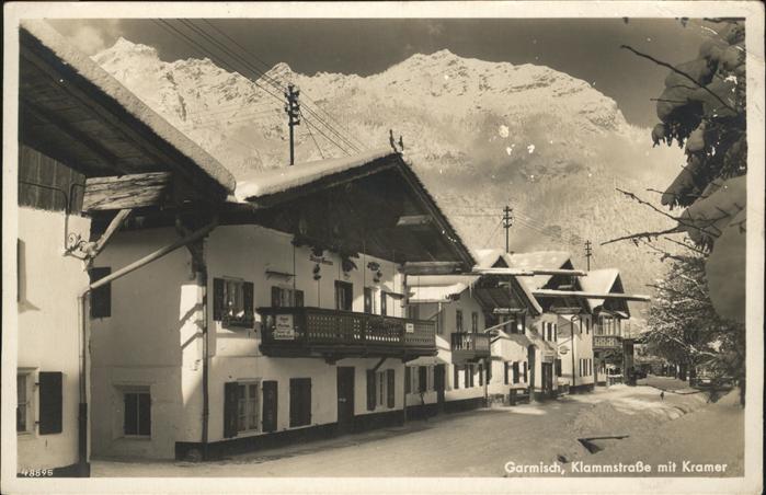 GARMISCH-PARTENKIRCHEN Bayern Klammstrasse Kramer