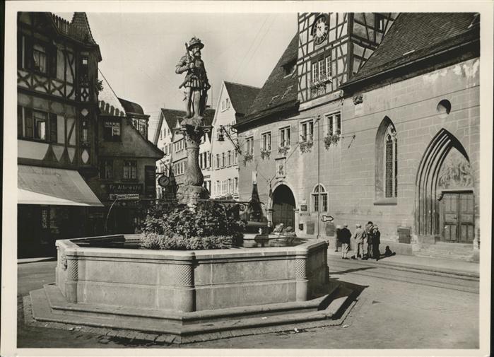 Reutlingen Marktplatz  Maximilianbrunnen Spital