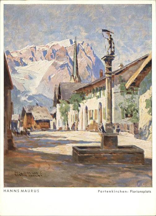 Partenkirchen Floianplatz Künstler Hanns Maurus