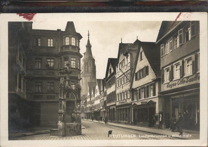 Reutlingen Lindenbrunnen Wilhelmstrasse
