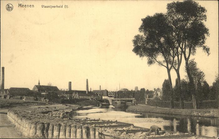 Meenen West-Vlaanderen Vlasnijverheid Feldpost