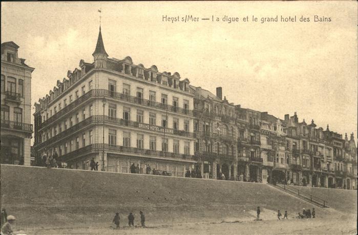Heyst-sur-Mer digue grand hotel des Bains