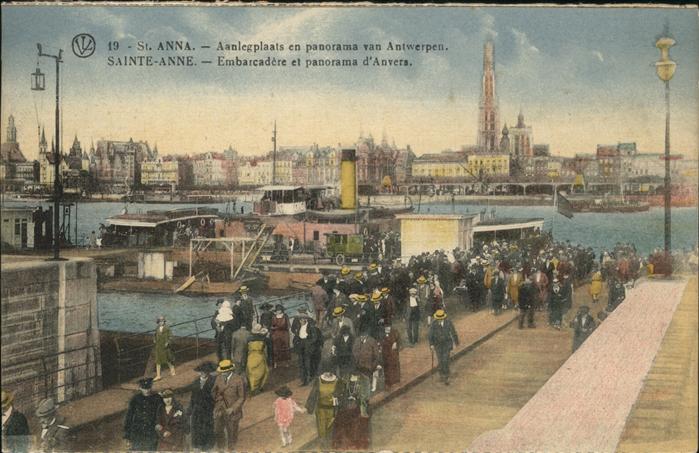 Antwerpen Anvers St. Anna Aanlegplaats Panorama Antwerpe