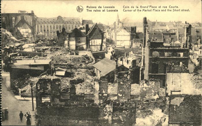 Louvain Flandre Ruines de Louvain Grand Place Short str