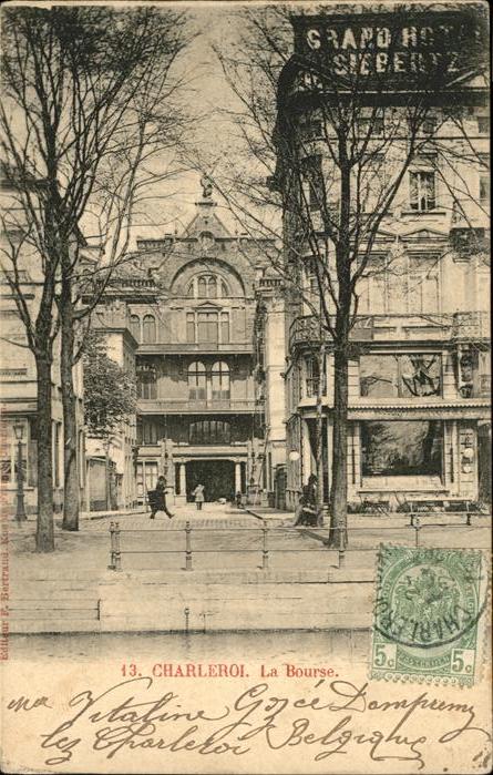 Charleroi Wallonie la Bourse