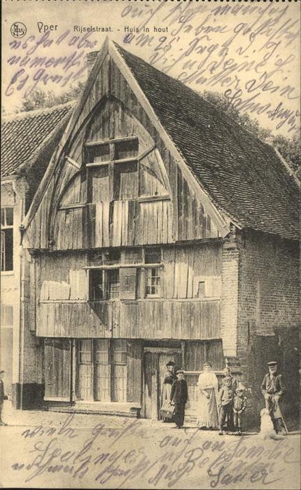 Ypern Ypres Rijselstraat Huis in hout, Feldpost