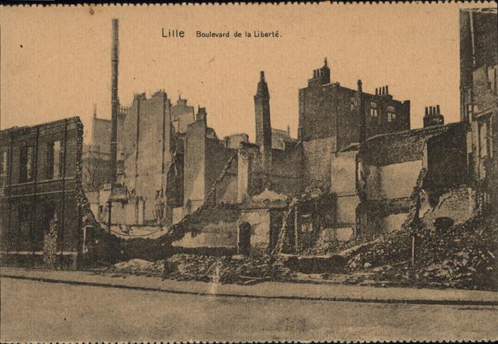 Lille Antwerpen Boulevard de la Liberte Ruinen
