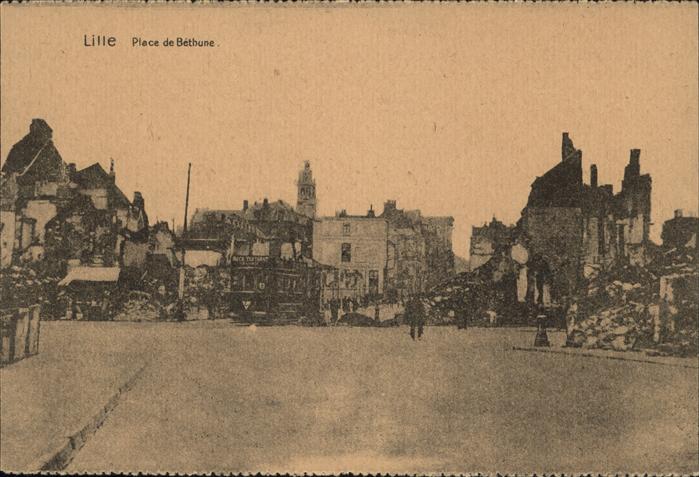 Lille Antwerpen Place de Bethune Ruinen