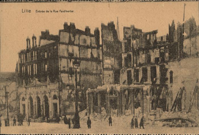 Lille Antwerpen Entree de la Rue Faidherbe Ruinen