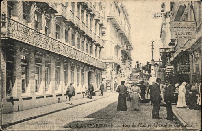 Blankenberghe Rue de Eglise Lions