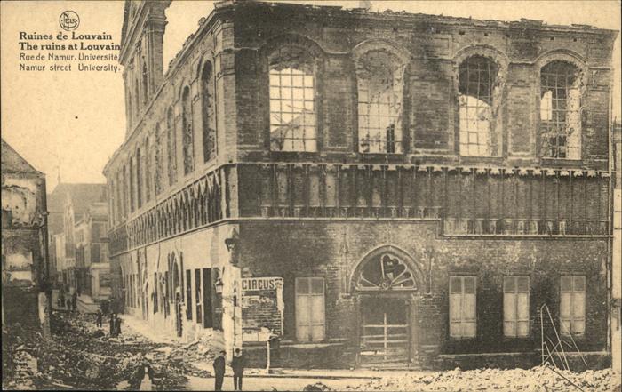 Louvain Flandre The ruins at Louvain Namur Street, Univ