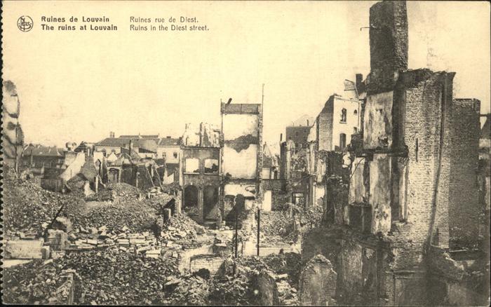 Louvain Flandre Ruins at Louvin Diest street
