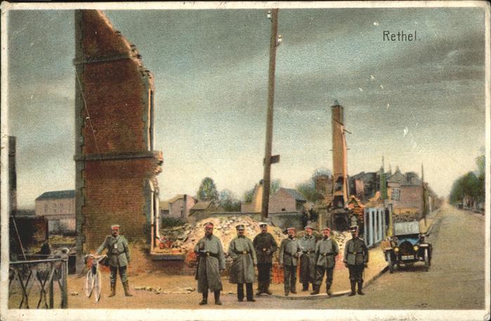 Rethel Ardennes Soldaten Krieg, Ruinen, Feldpost