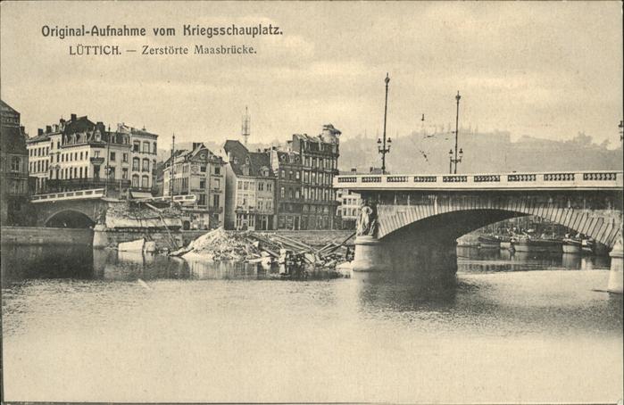 Luettich Liege Original Aufnahme Kriegsschauplatz Zers