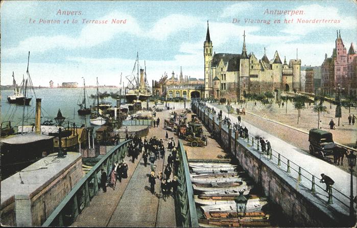 Anvers Antwerpen Ponton et la Terrasse Nord