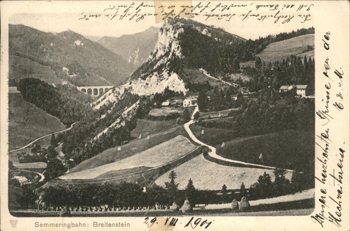 Semmering Niederoesterreich Bahn Breitenstein