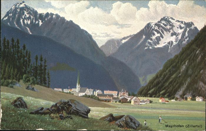 Mayrhofen Zillertal Künstlerkarte