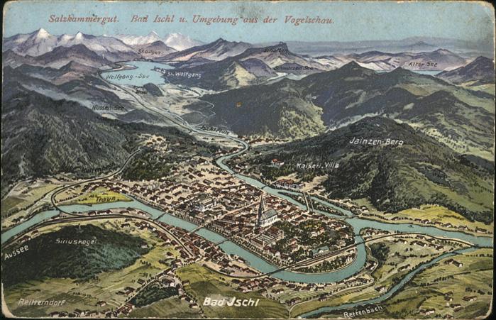 Bad Ischl Salzkammergut Fliegeraufnahme