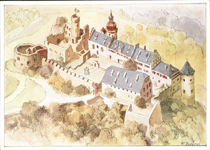 Heidenheim Brenz Schloss Hellenstein Künstler R. Thelen