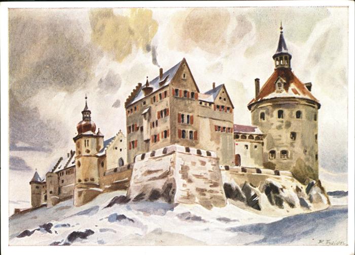 Heidenheim Brenz Schloss Hellenstein Künstler R. Thelen