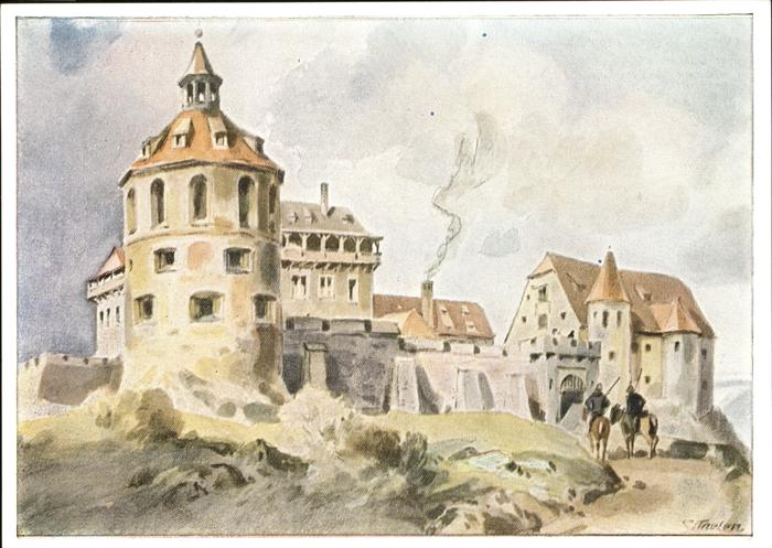 Heidenheim Brenz Burg Hellenstein Künstler R. Thelen