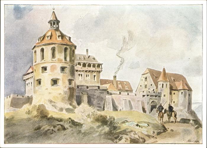 Heidenheim Brenz Burg Hellenstein Künstler R. Thelen