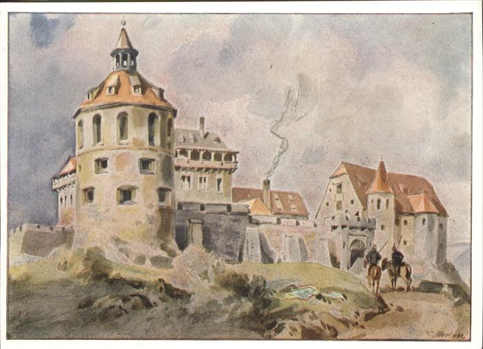 Heidenheim Brenz Burg Hellenstein Künstler R. Thelen