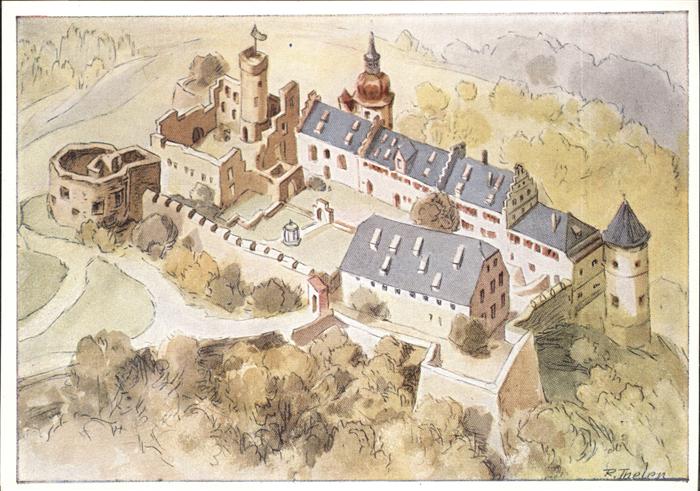 Heidenheim Brenz Schloss Hellenstein Künstler R. Thelen