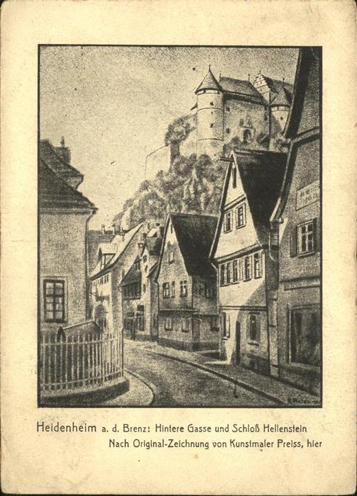 Heidenheim Brenz Hintere Gasse Schloss Hellenstein Künst