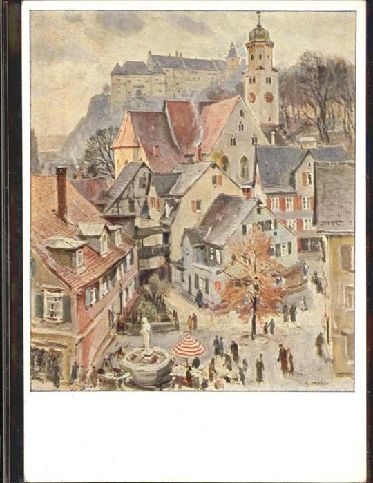 Heidenheim Brenz Alt-Heidenheim Künstler R. Thelen