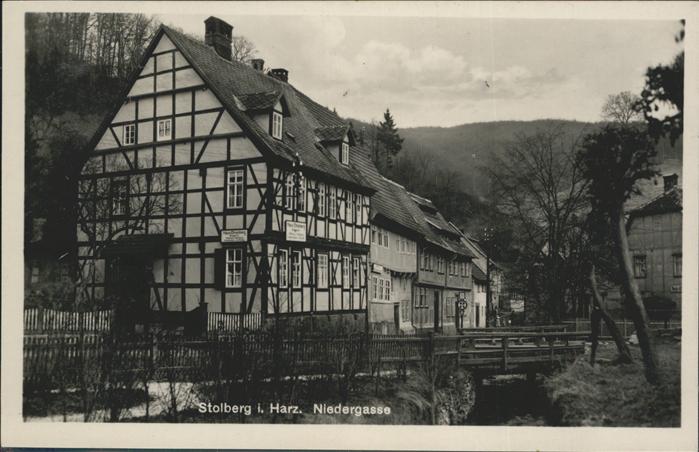 Stolberg Harz Niedergasse Fachwerkhaus