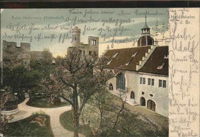 Heidenheim Brenz Ruine Hellenstein Schlosshof