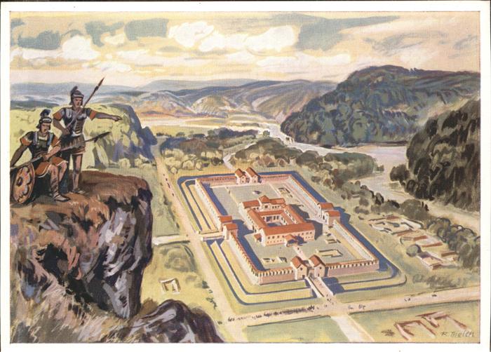 Heidenheim Brenz Römerkastell v. Schloßfelsen Jahre 100