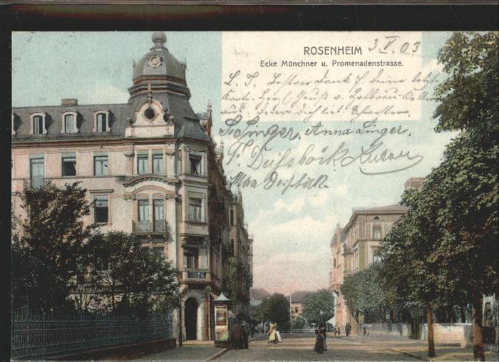 Rosenheim Bayern Ecke Münchner u. Promenadenstrasse