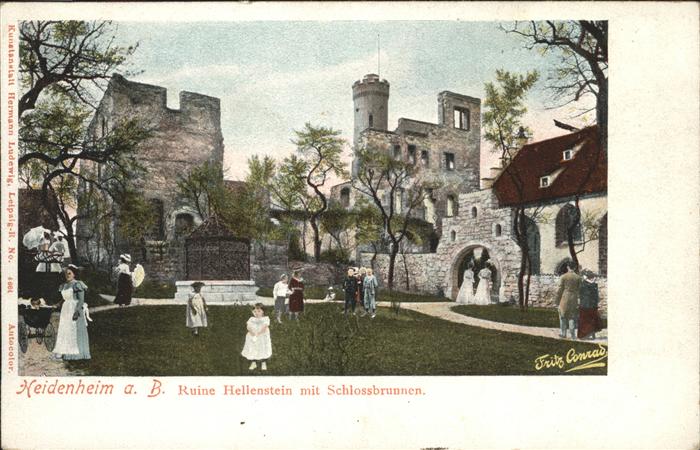 Heidenheim Brenz Ruine Hellenstein Schlossbrunnen