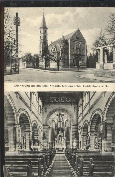Heidenheim Brenz Erinnerung 1883 erbaute Marienkirche Al