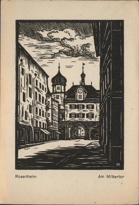 Rosenheim Bayern Stadt Tor