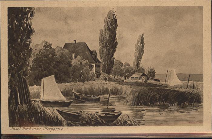 Reichenau Bodensee Ufer Boote