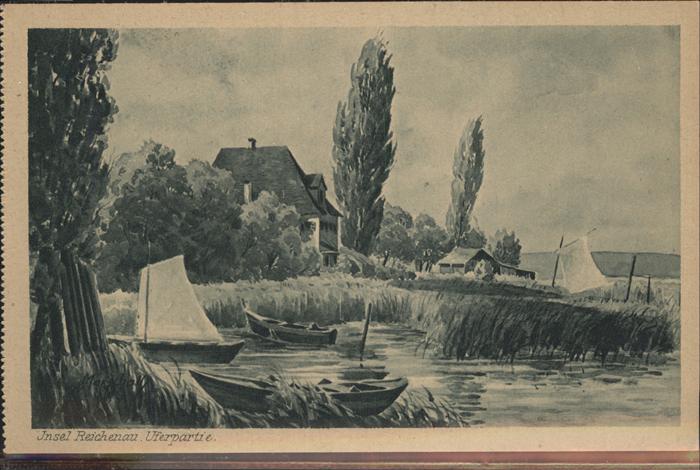 Reichenau Bodensee Ufer Boote