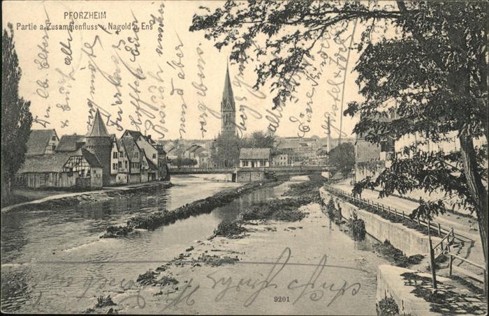 Pforzheim Zusammenfluss Ens-Nagold